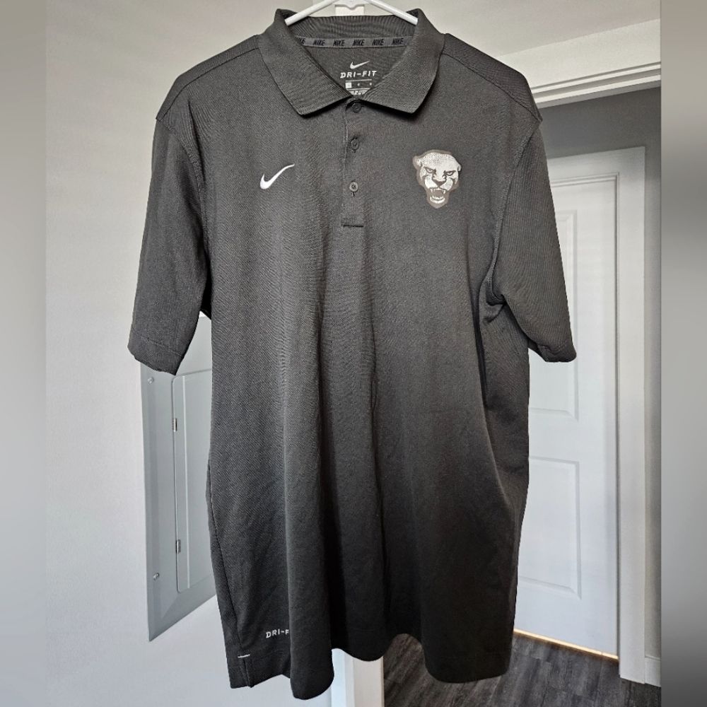 Large Anthracite (gray) Pitt Nike Dri-Fit Polo